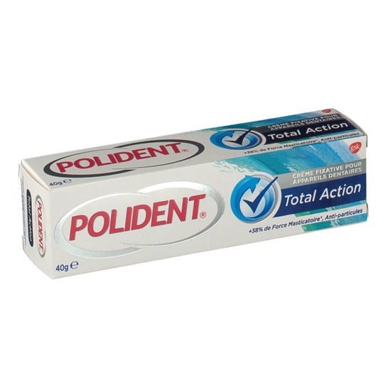 Polident Total Action Fixed Cream Fixed Dental Device Fixative Action 40 G Tube