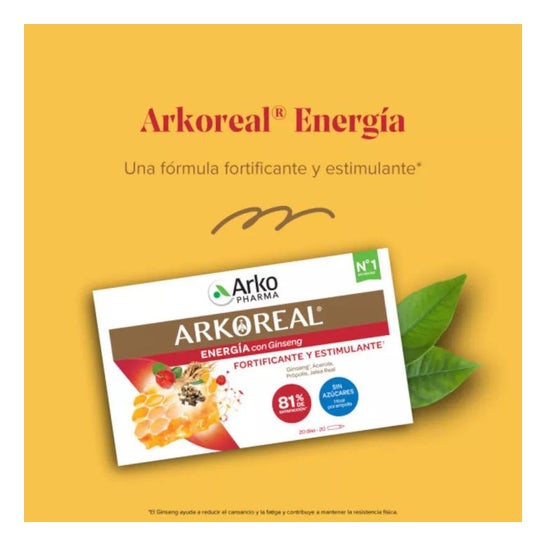 Arkoreal Geleia Real + Ginseng 20 ampolas
