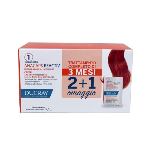 Ducray Pack Reactiv Tratamento Capilar Anticaída 3x30caps
