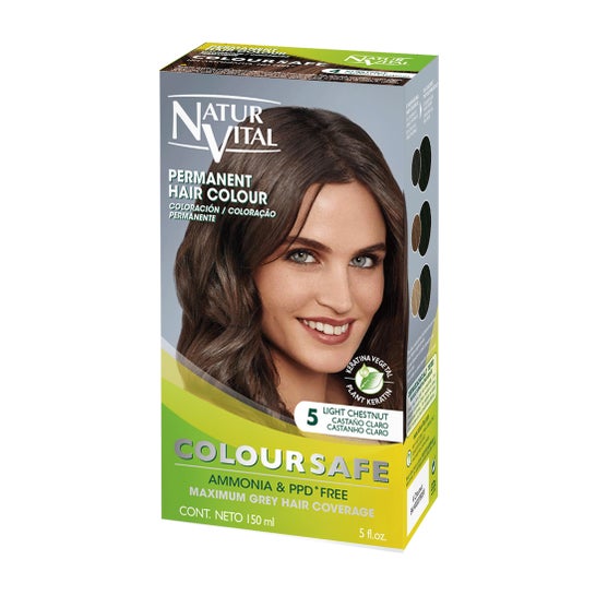 Corante Permanente NaturVital Coloursafe 5 Castanho Claro 150ml