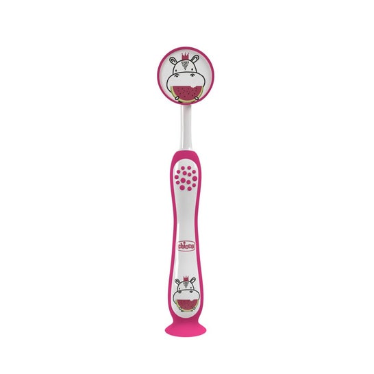 Chicco Escova de Dentes Hipopótamo Rosa Criança 3-6A 1 Unidade