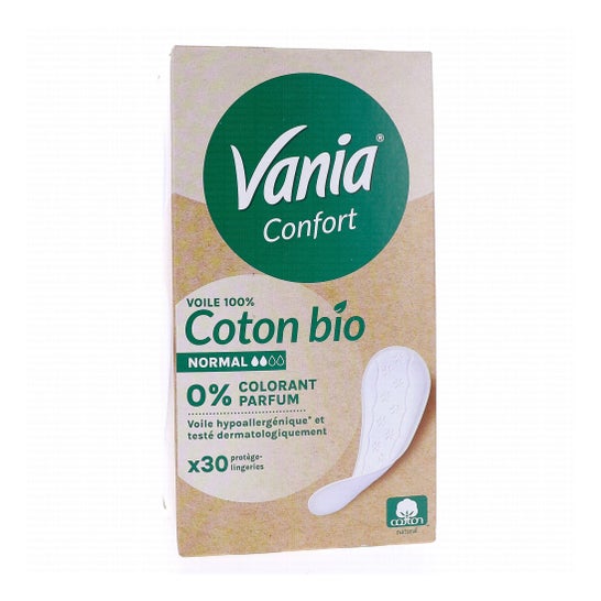 Vania Confort Coton Bio Protege Lingeries Fluxo Normal 30 Unidades