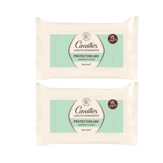 Cavaillès Proteção 48H Toalhetes Deo Amêndoa 2x15 unid