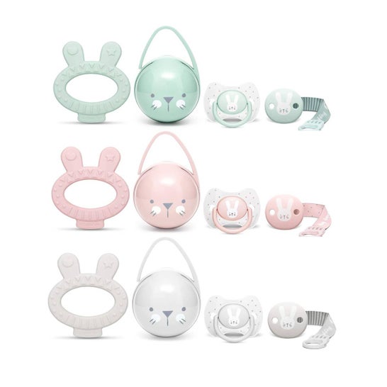 Suavinex Set Mordedor+Chup Fisio 0-6+Broche+Portachupete