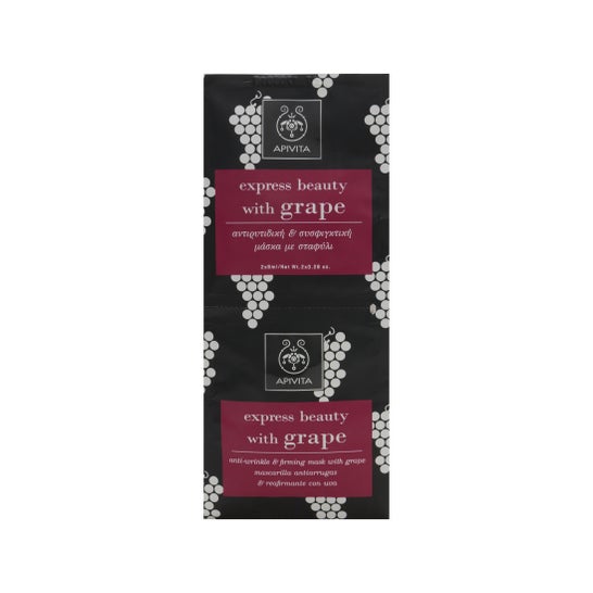 Apivita Express Beauty anti-rugas e endurecimento máscara 2x8ml de uva