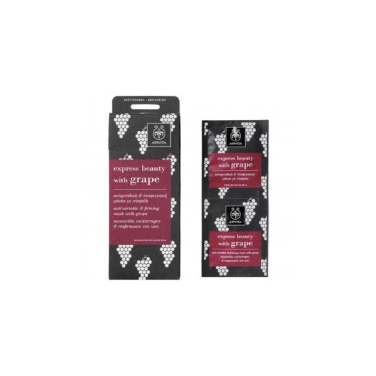 Apivita Express Beauty anti-rugas e endurecimento máscara 2x8ml de uva