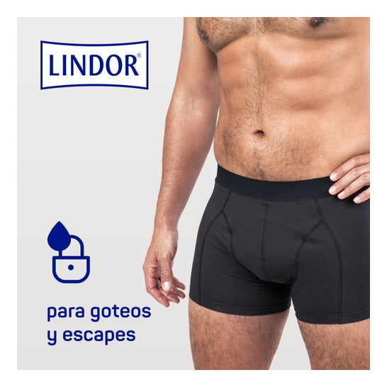 Lindor Men Boxer Absorbente Lavable Pérdidas de Orina Talla M