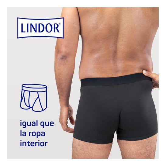 Lindor Men Boxer Absorbente Lavable Pérdidas de Orina Talla M