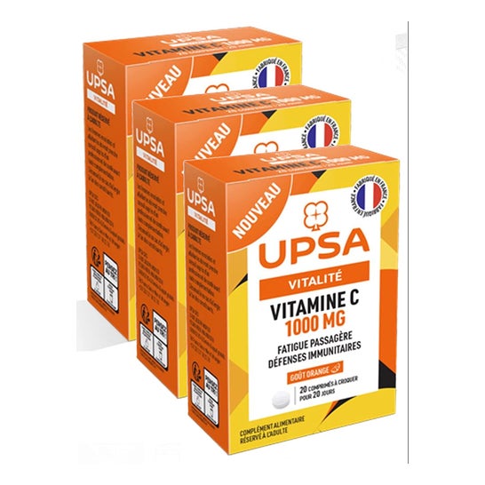 Upsa Vitality Vitamin C 1000mg Pack 3x20 Tabletas