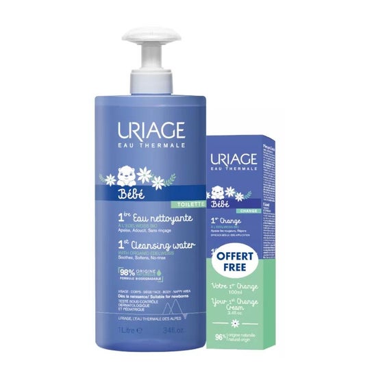 Uriage Bebé Pack Agua Limpiadora 1l + Crema Pañal 100ml Uriage Bebé Pack Agua Limpiadora 1l + Crema Pañal 100ml