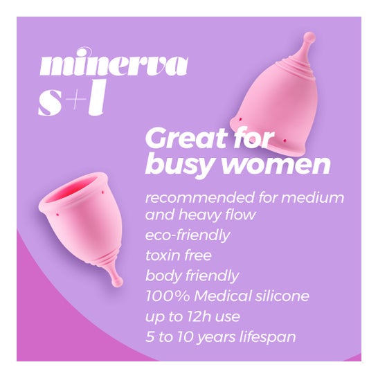 Crushious Set Copos Menstruais Minerva S+L com Bolsa 2 Unidades