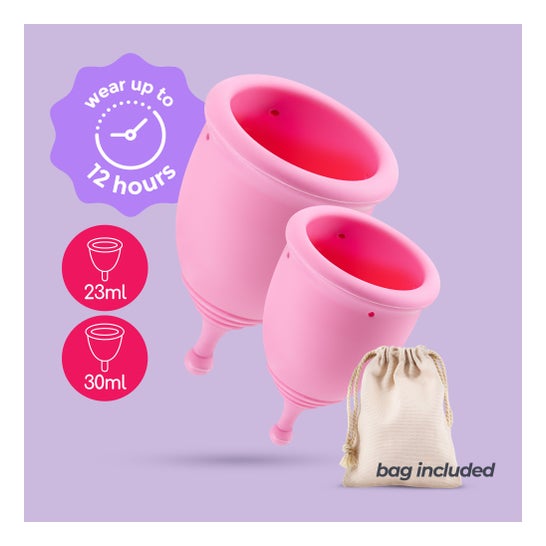 Crushious Set Copos Menstruais Minerva S+L com Bolsa 2 Unidades
