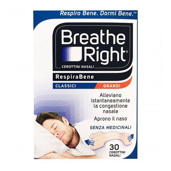 Breathe Right Tiritas Nasales Transparentes 30uds