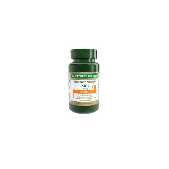 Bounty Zinco 25 Mg 100 comprimidos da natureza