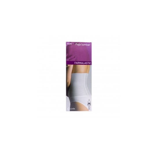 Correia lombar branca de Farmalastic Velcro T-1 1ud