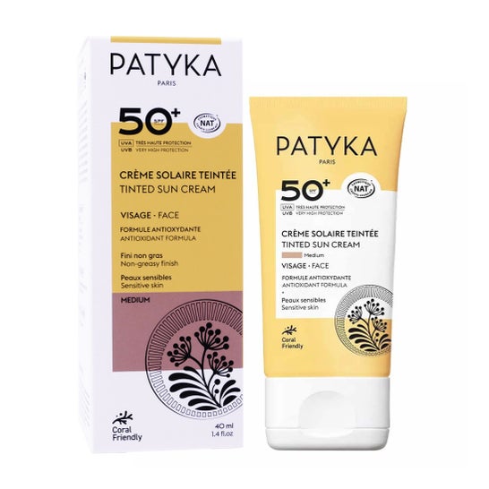 Patyka Creme Solar com Cor Rosto Médio SPF50+ 40 ml