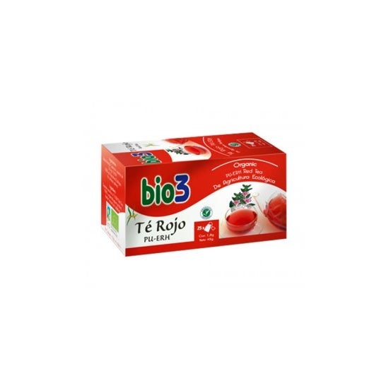 Bio3 chá vermelho Pu-erh biológico 25uds