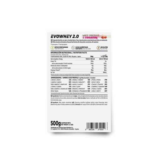 HSN Evowhey Protein Chocolate Blanco y Fresa 500g