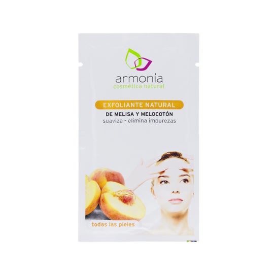 Harmonia máscara facial esfoliante natural melissa e pêssego 10g