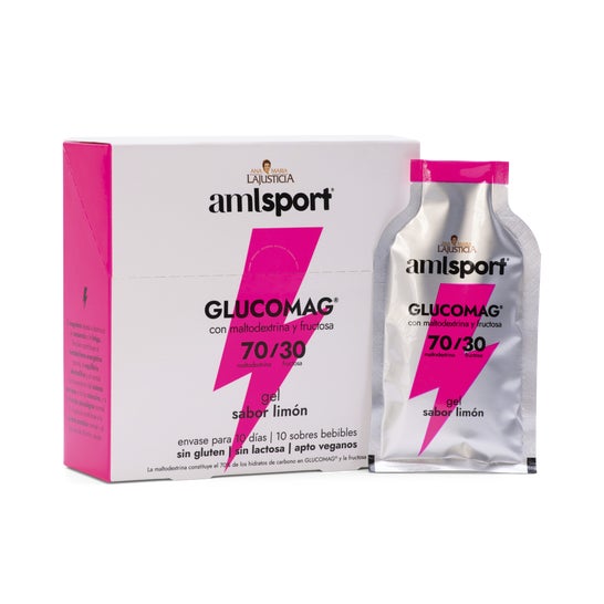 AMLSport Glucomag 70/30 Gel Sabor Limón 10sobresx30ml