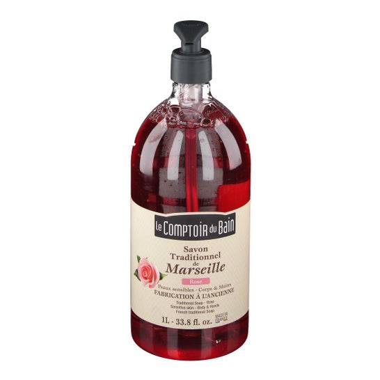 A COMPTÓRIA DE BANHO Sabonete tradicional de Marselha ROSE 1 l garrafa de 1 l