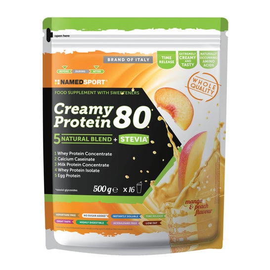 NamedSport Creamy Protein 80 Mango Melocotón 500g