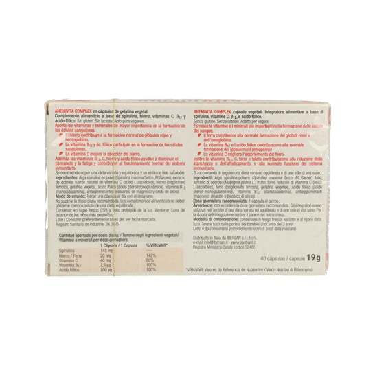Complexo Anemivita 40Cps