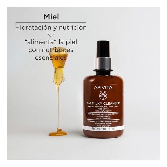 Leite de Limpeza Facial Apivita 3 em 1 Camomila 300ml Leite de Limpeza Facial Apivita 3 em 1 Camomila 300ml