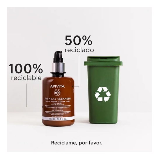 Leite de Limpeza Facial Apivita 3 em 1 Camomila 300ml Leite de Limpeza Facial Apivita 3 em 1 Camomila 300ml