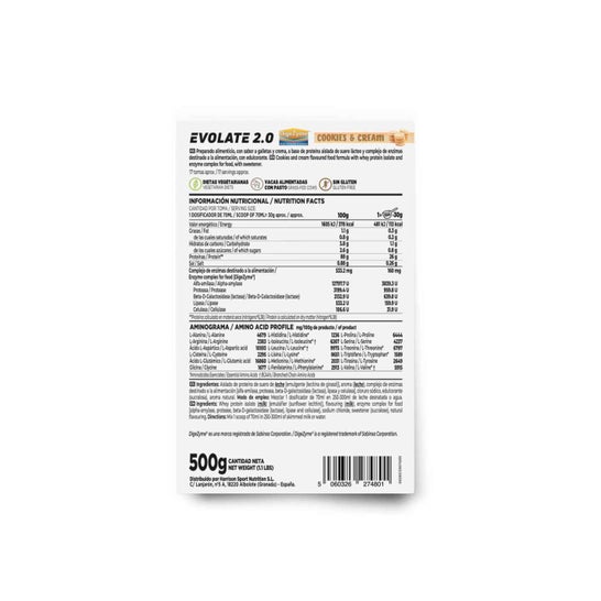 HSN Evolate 2.0 Whey Isolate CFM Galletas y Crema 500g