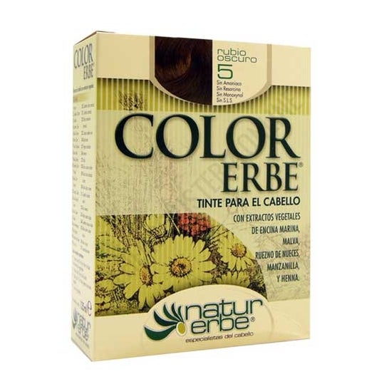 Color Erbe Tinte Vegetal Sin Amoniaco 5 Rubio Oscuro 135ml