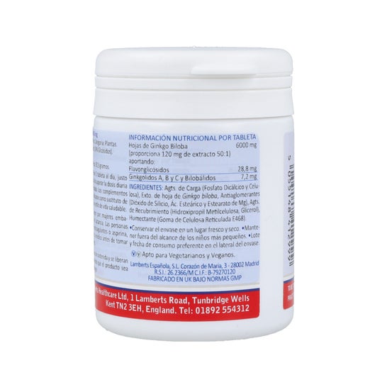 Lamberts Ginkgo Biloba 6000 Mg 60tabs