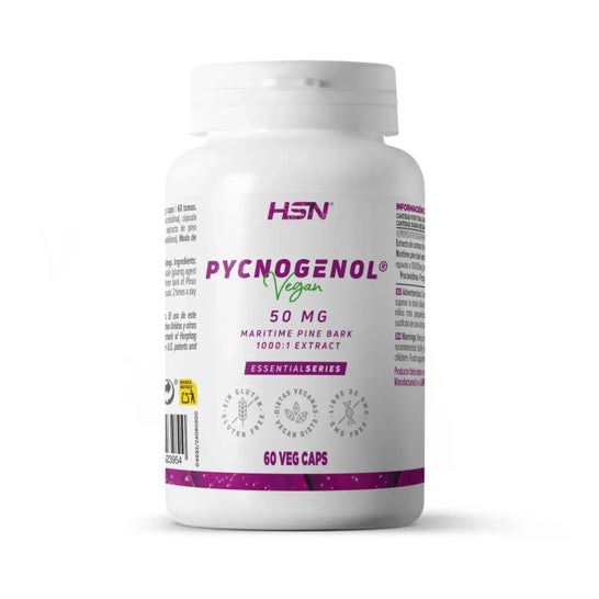 HSN Pycnogenol® Extracto de Corteza de Pino Marítimo 1000:1 50mg 60vcaps