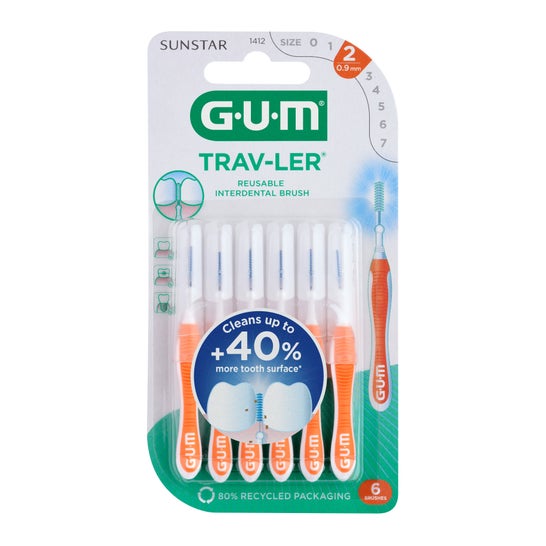 Escova Interdental de Viagem Antibacteriana Ultrafina 0.9mm 6 pcs