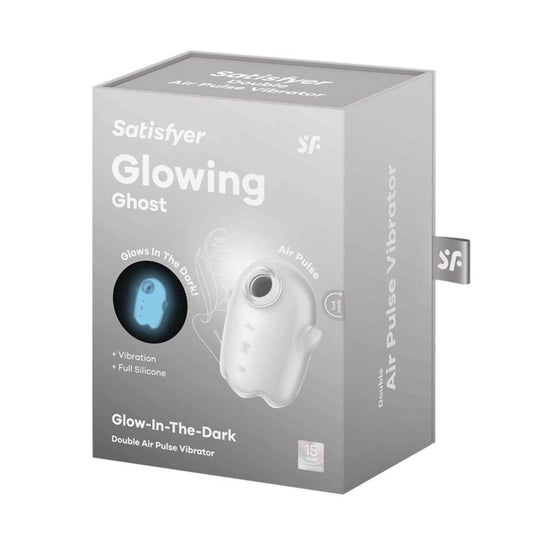 Satisfyer Glowing Ghost Double Air Vibrator White 1 Unidade