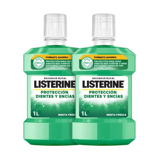 Listerine Mouthwash Dentes & Gengivas Menta Sabor Menta 2X1000ml