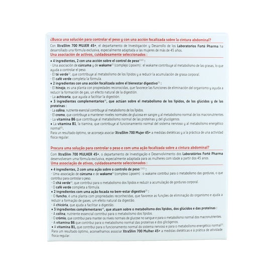 Forté Pharma XtraSlim 700 Mulher 45 120caps