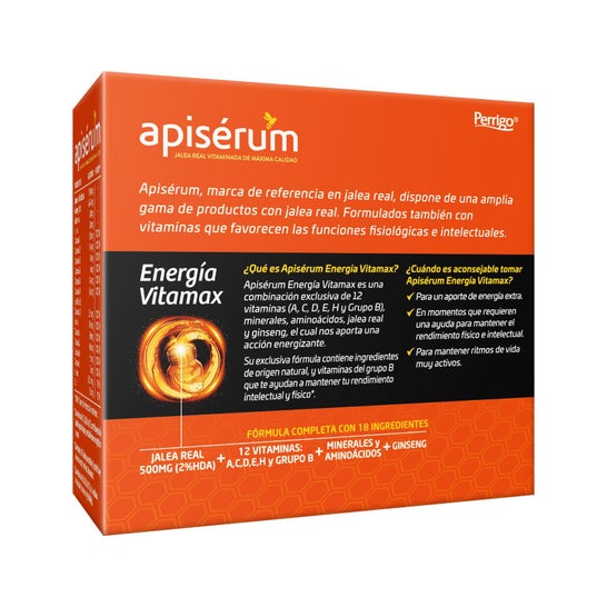 Apiserum Energia Vitamax 18 Viales