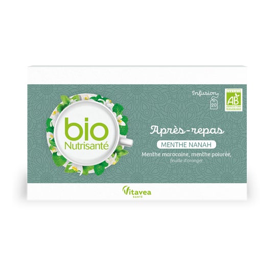 Nanah 20 Sachets de Infusão de Bionutri Hortelã Pimenta