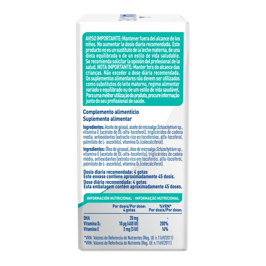 Nancare Children's Supplement DHA, Vitamina D & E Líquido 8ml