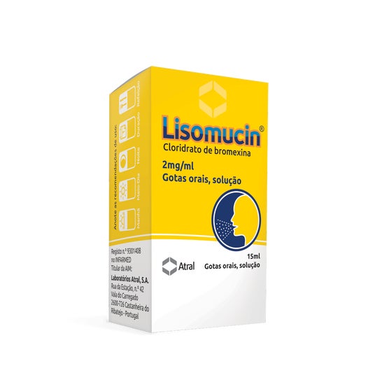 Atral Lisomucin Bromexina 2mg/ml Gotas Orais Solução 15ml