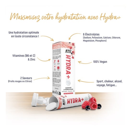 STC Nutrition Hydra+ Hydratation Frutos Vermelhos 20comp STC Nutrition Hydra+ Hydratation Frutos Vermelhos 20comp