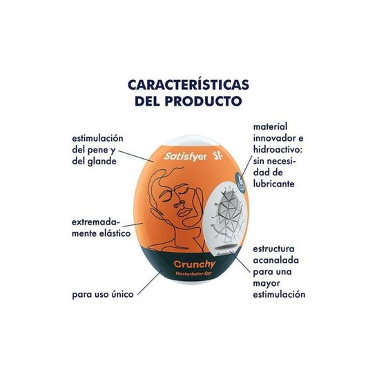 Satisfyer Chrunchy Huevo Masturbador 3uds