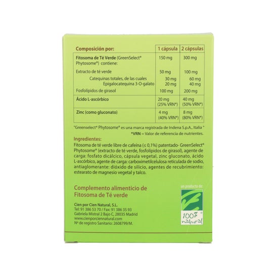100% Natural Camélia Select Antioxidante 60cáps