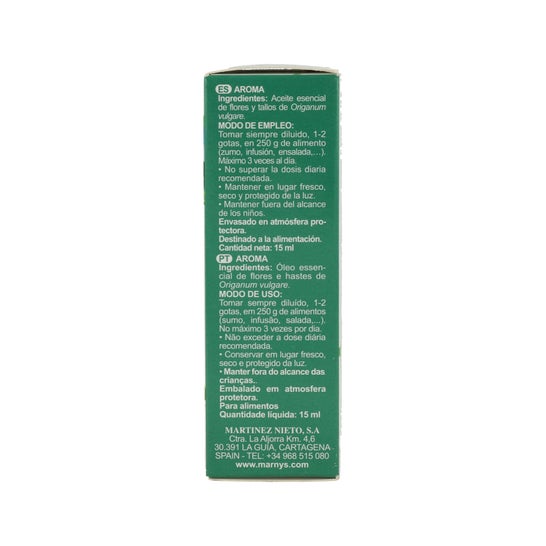 Marnys Aceite Esencial Alimentario De Oregano Estuche 15