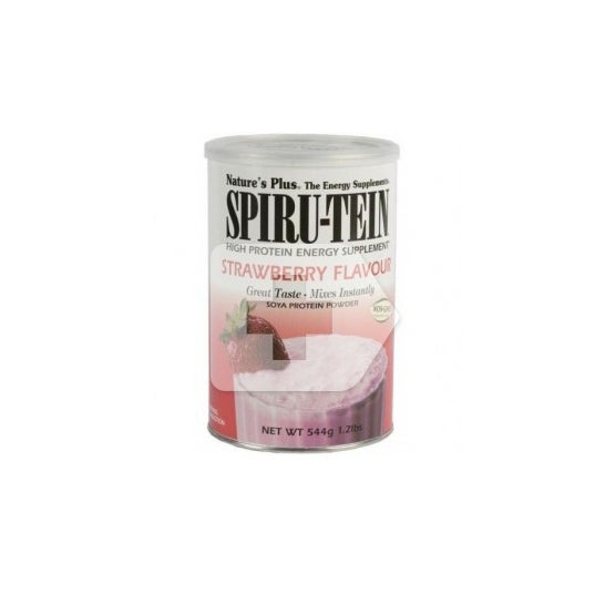 Nature's Plus Spiru-tein sabor de morango em pó 544g