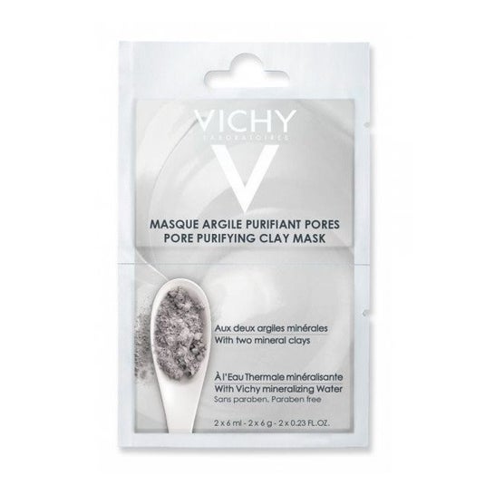 Vichy máscara de argila purificante 2udsx6ml