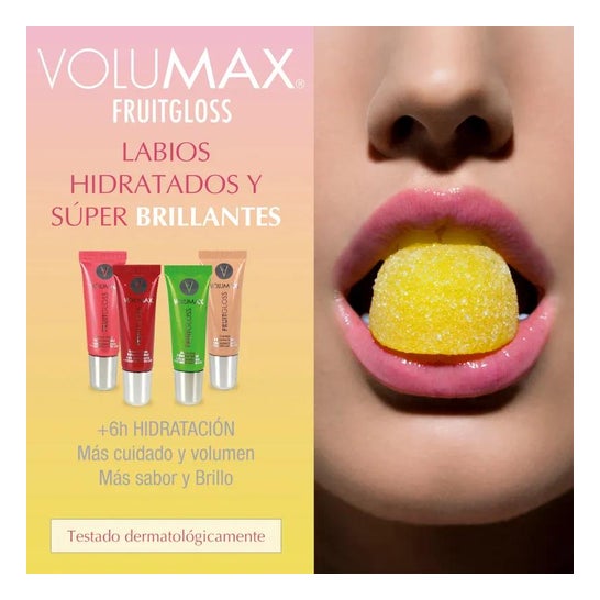 Volumax Fruit Gloss morango e creme 15ml Volumax Fruit Gloss morango e creme 15ml