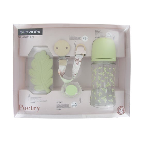 Suavinex Selection Poetry 0-6M Set Mordedor Chupet Mamadeir Clip