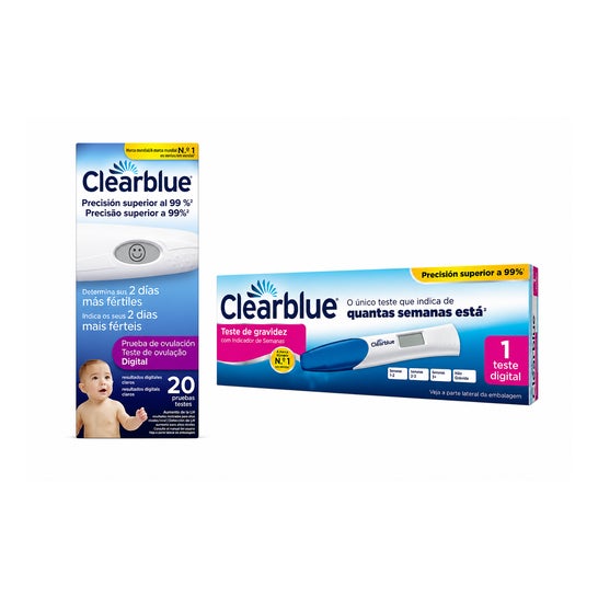 Clearblue Pacote Teste de Ovulação 20 unid. + Indicador de Semanas